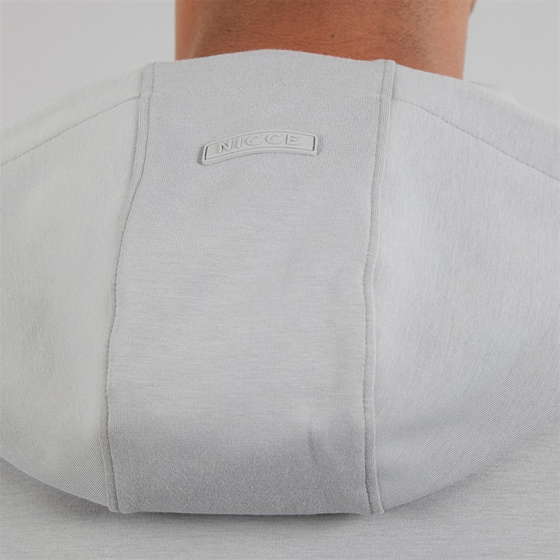 NICCE Mens Luxe Zip Through Hoodie Circular Grey