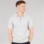 NICCE Mens Luxe Quarter Zip Polo Shirt Chalk Grey