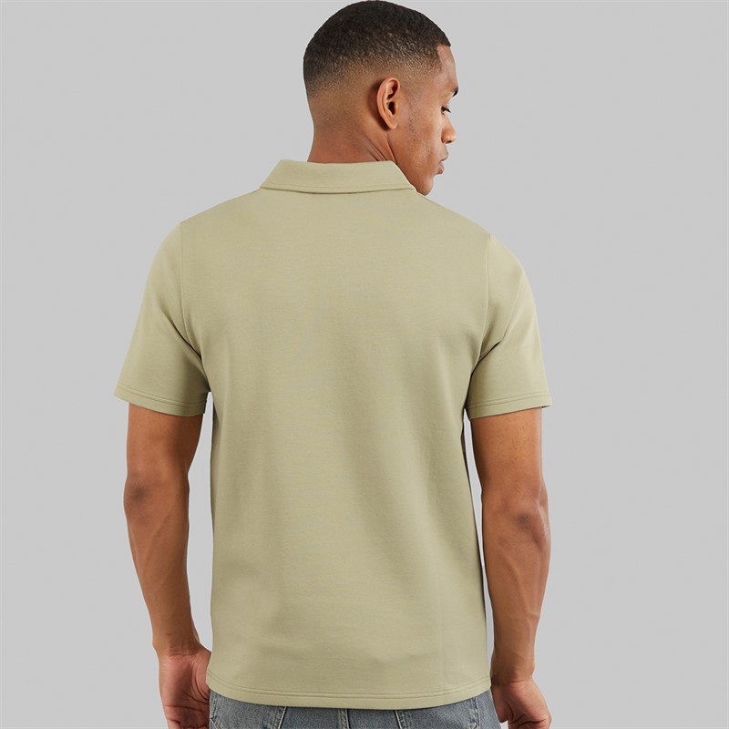 NICCE Mens Luxe Quarter Zip Polo Shirt Grey Stone