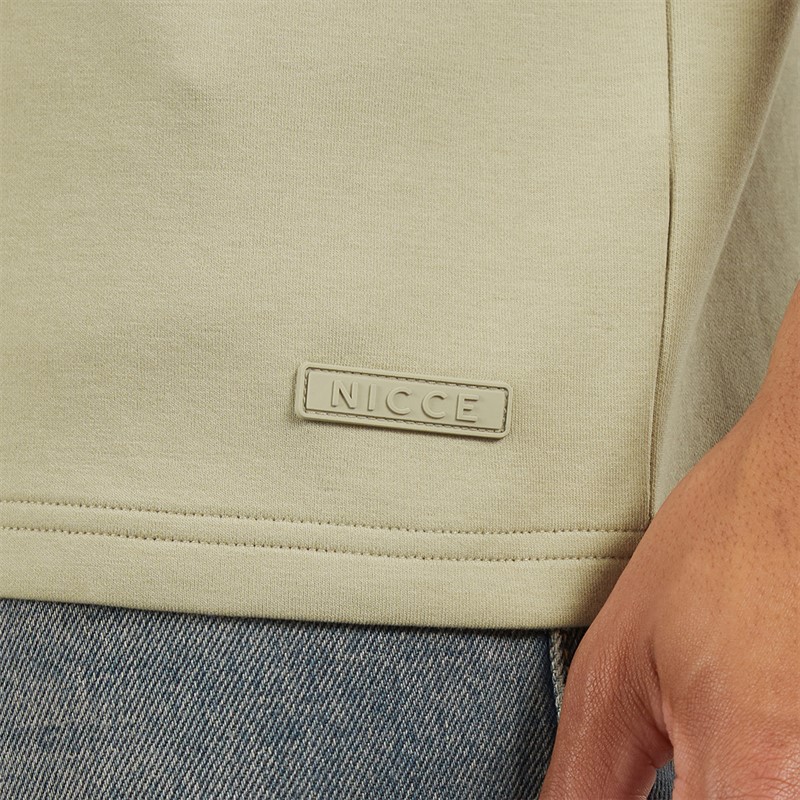 NICCE Mens Luxe Quarter Zip Polo Shirt Grey Stone