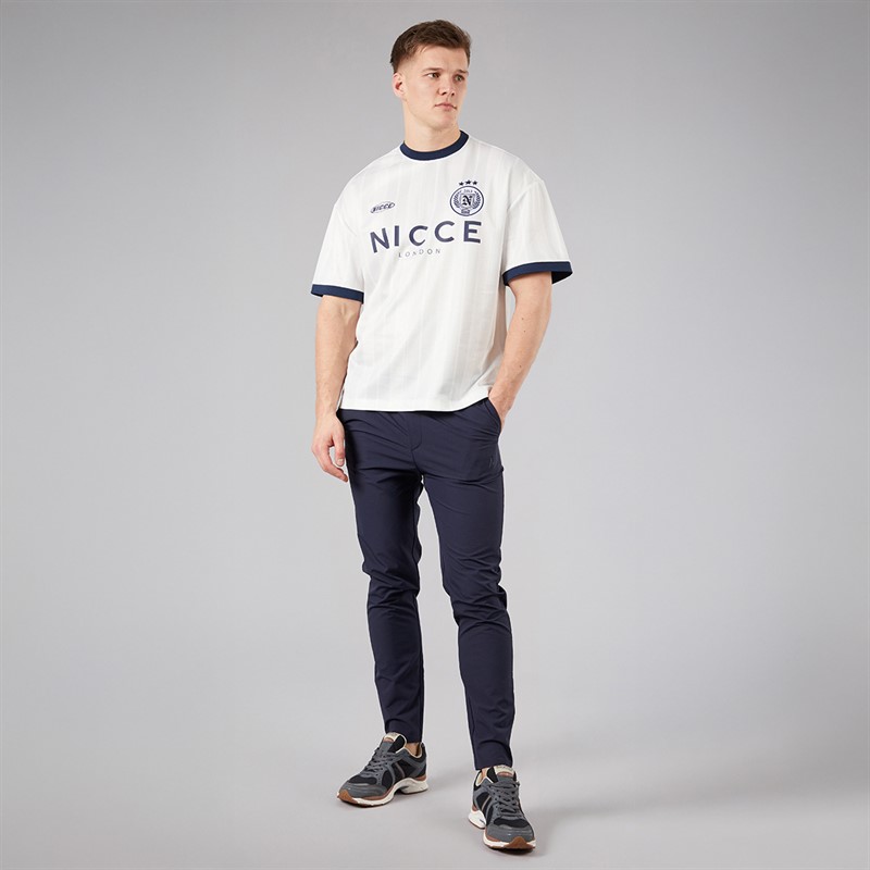 NICCE Mens Luxe Slim Fit Tech Chinos Navy