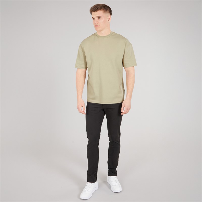NICCE Mens Luxe Relaxed Fit T-Shirt Grey Stone