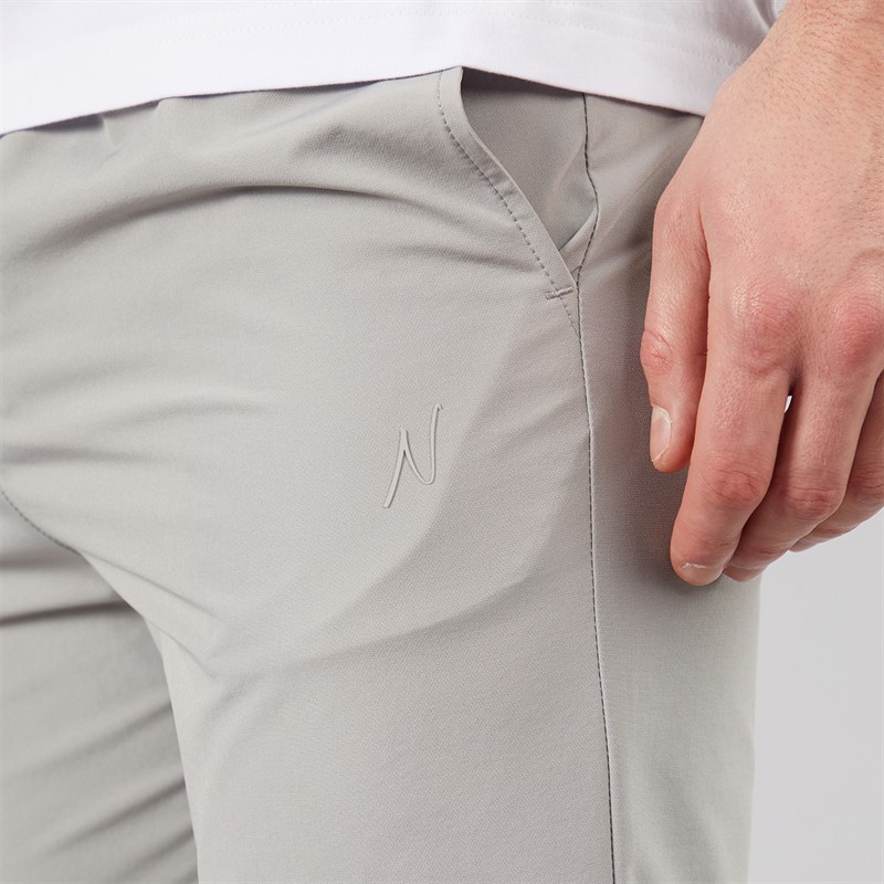 NICCE Mens Luxe Slim Fit Tech Chinos Circular Grey