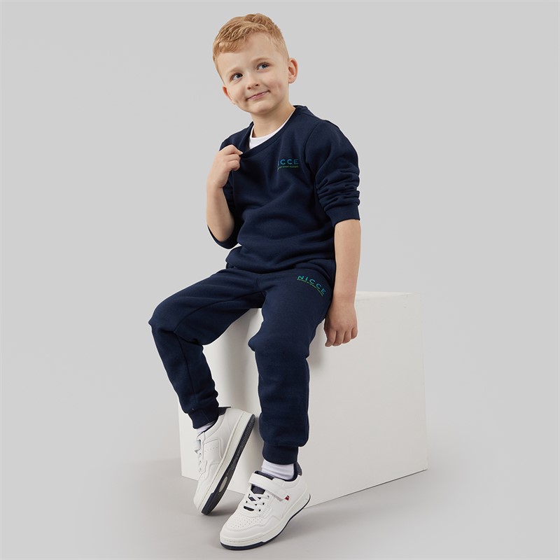 NICCE Boys Sweatshirt T-Shirt And Joggers Tracksuit Set Navy