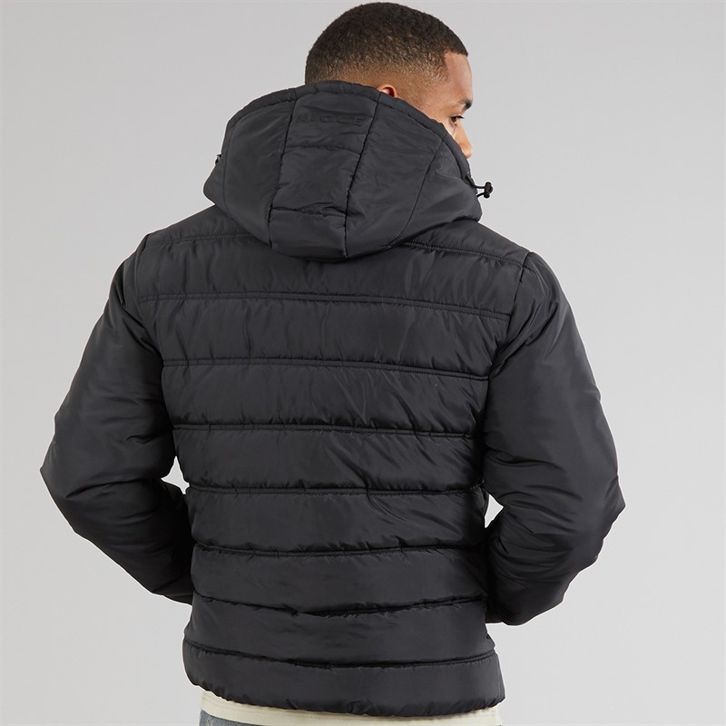 NICCE Mens Bluster Hooded Padded Coat Black