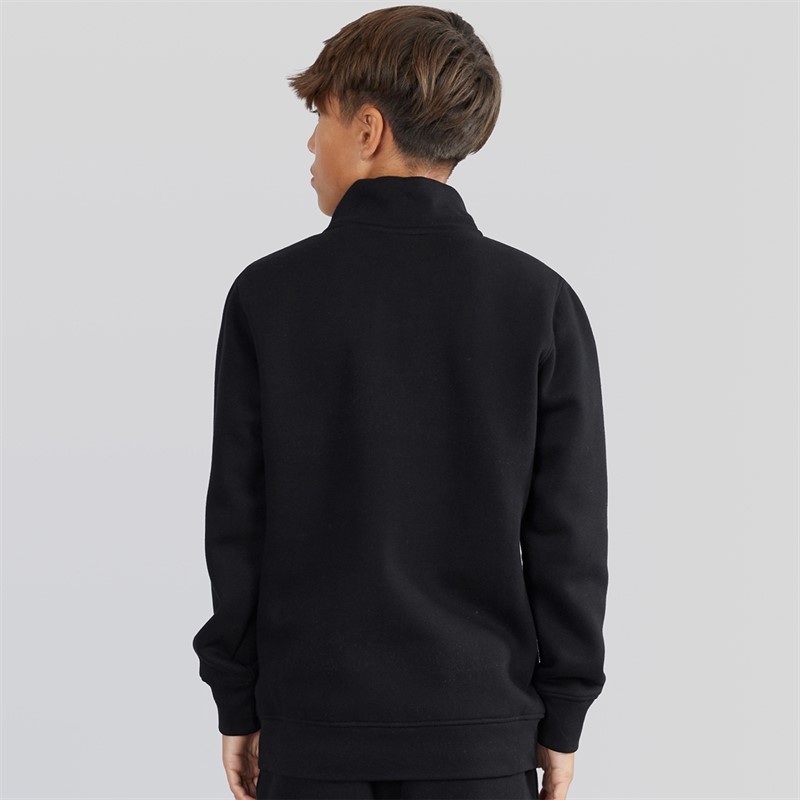 NICCE Boys Naldo 1/4 Zip Funnel Neck Sweatshirt Black