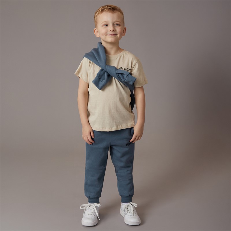 NICCE Boys Three Piece Tracksuit Set Blue/Beige