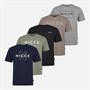 NICCE Mens Gilder Five Pack T-Shirts Circular Grey/Dark Navy/Shadow/Black/Satellite Circular Grey/Dk Navy/Shadow/Black/Satellite