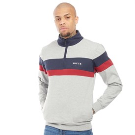 Nicce Heren Jet Sweater Gemeleerd Grijs nicce kopen in de aanbieding