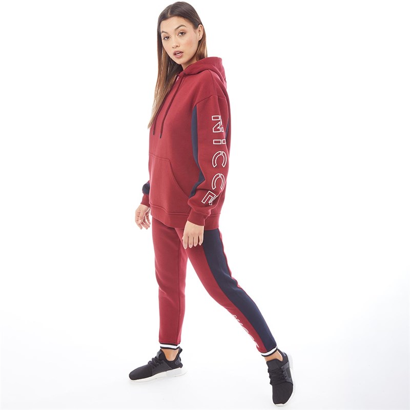 Buy Nicce Womens Contrast Hoodie Merlot