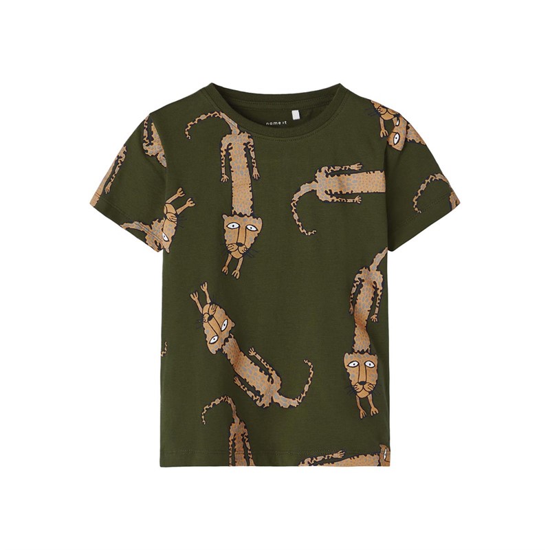 Name It Børn Nmmjesan Box T-shirts Olivengrøn