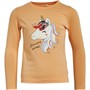 Name It Girls Thilda Long Sleeve Top Orange Chiffon