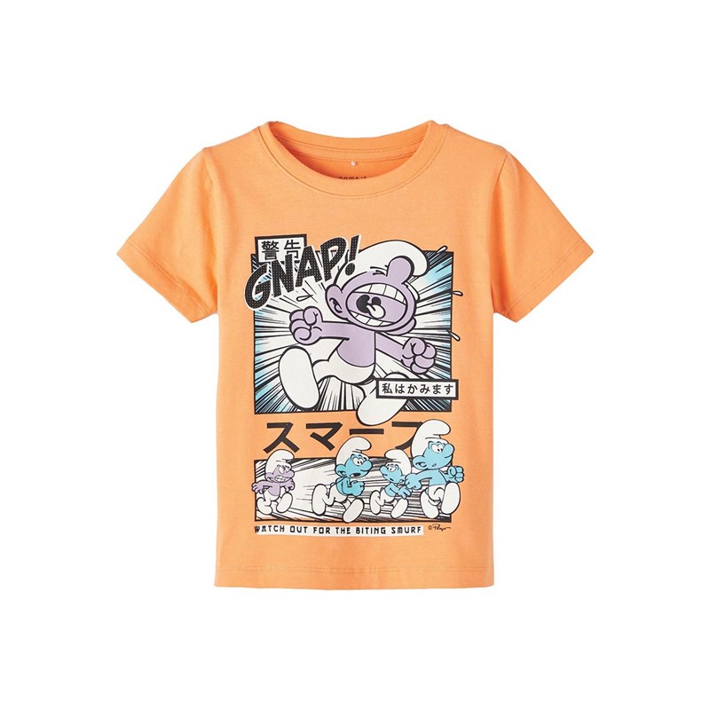 Name It Jongens Smurf T-shirts Oranje