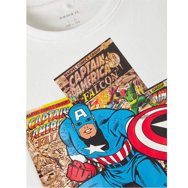 NAME IT Nkmfrance Marvel SS Top - T-Shirt Marvel Per Bambini E Ragazzi, Con Personaggi Marvel