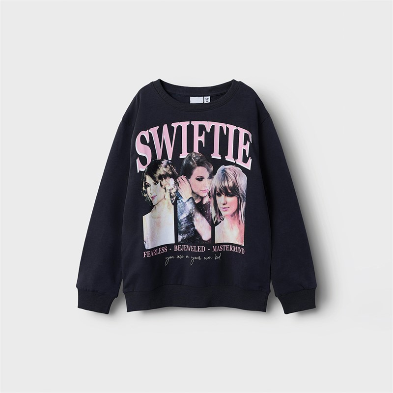 Name It Girls Fera Taylor Swift Sweatshirt Asphalt - Size 116