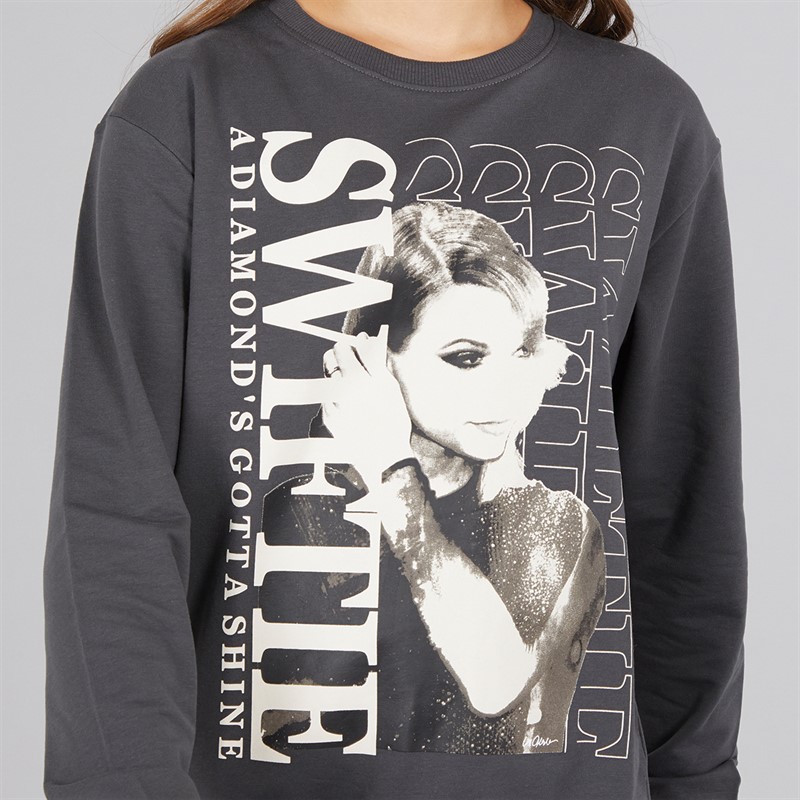 Name It Girls Fesi Taylor Swift Sweatshirt Asphalt