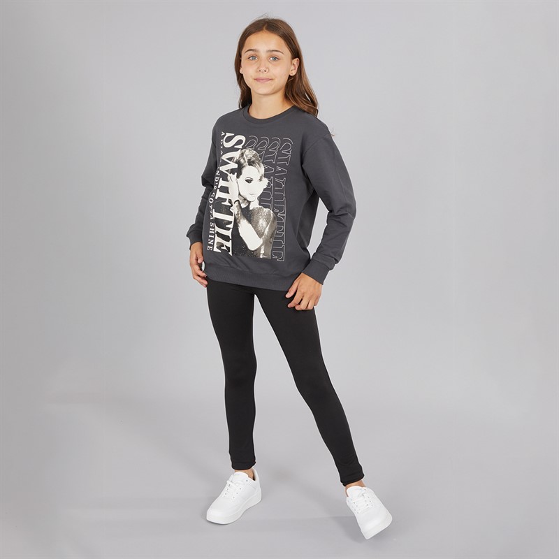 Name It Girls Fesi Taylor Swift Sweatshirt Asphalt
