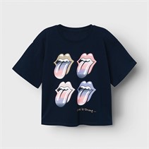 Name It Meisjes Narina Rolling Stones T-Shirt Donker Saffier