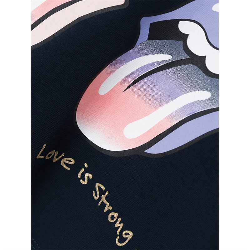 Name It Piger Narina Rolling Stones T-Shirt Mørk Safir