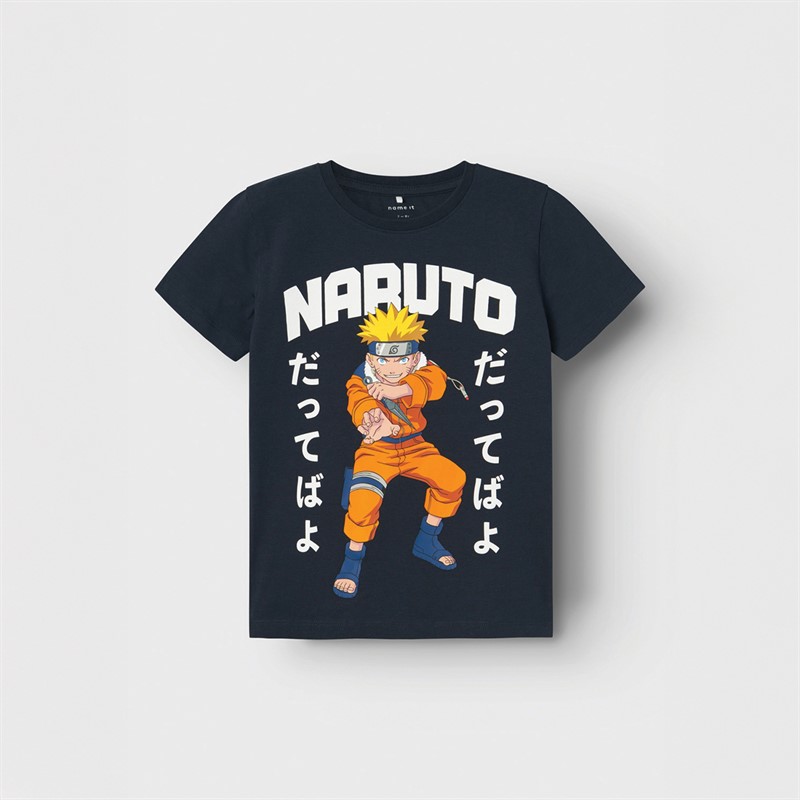 Name It Jongens Macar Naruto T-Shirt Donker Saffier - Maat 116