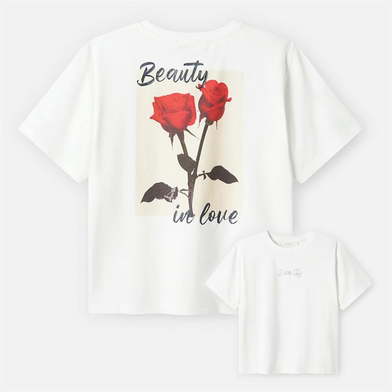 Name It Piger Delik T-Shirt Bright White