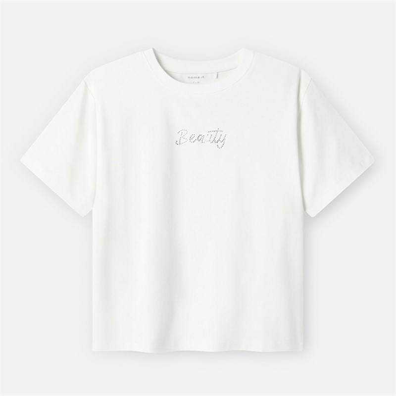 Name It Piger Delik T-Shirt Bright White