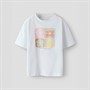Name It Piger Fie T-Shirt Lys Hvid - Blomster