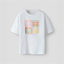 Name It Meisjes Fie T-Shirt Helder Wit - Bloemen