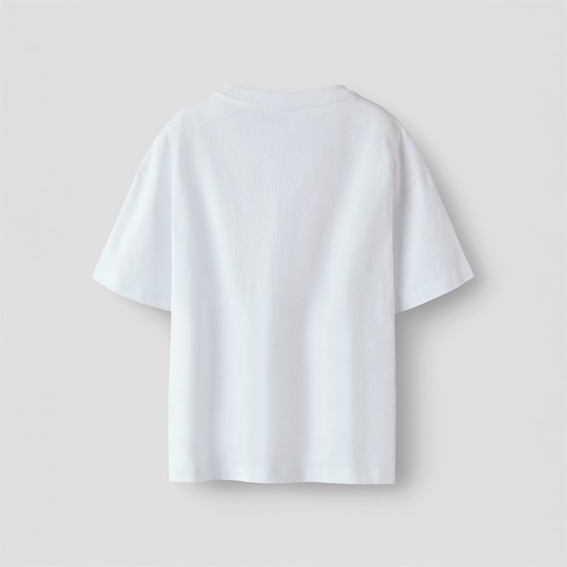 Name It Piger Fie T-Shirt Lys Hvid - Blomster