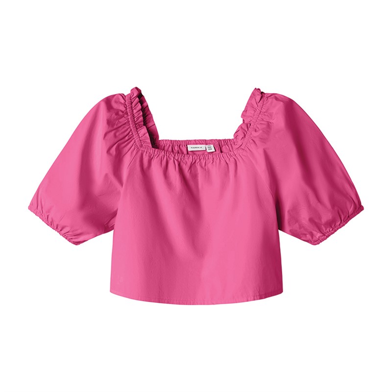 Name It Piger Fabow Cropped Top Carmine Rose