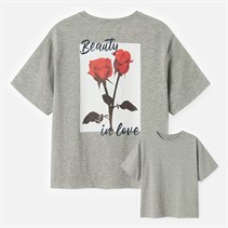 Name It Meisjes Delik T-Shirt Grijs Melange