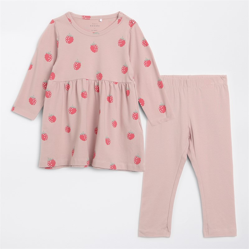 Name It Mädchen Vandora Kleid und Leggings Set Burnished Lilac