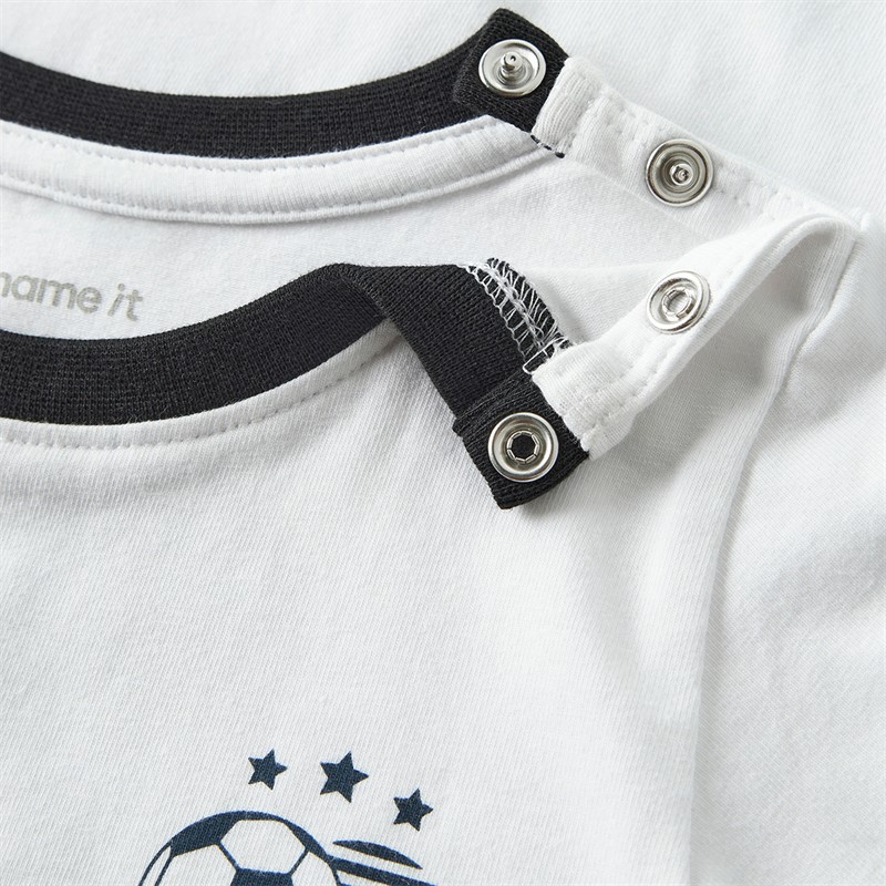 Name It Kids England Team Babygrow Bright White England