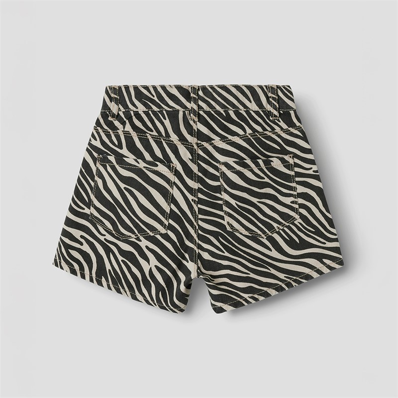 Name It Girls Rose Shorts Cement Zebra