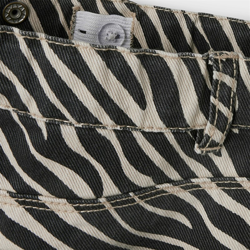 Name It Girls Rose Shorts Cement Zebra