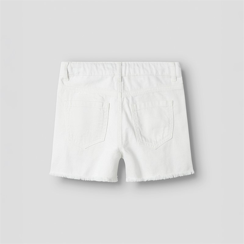 Name It Girls Rose Mom Shorts Lucent White