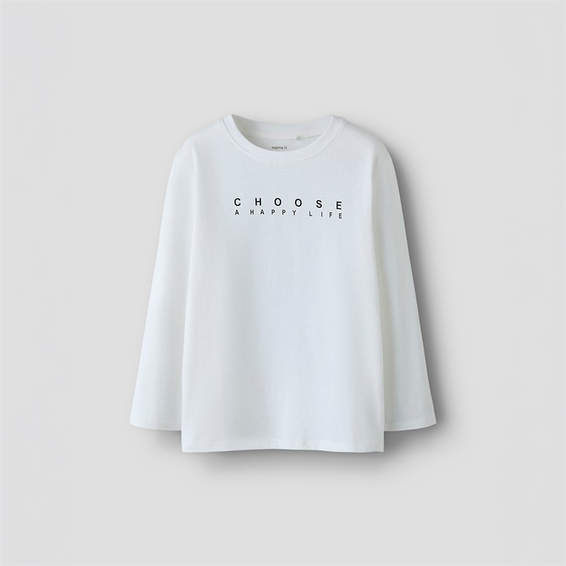 Name It T-shirt à manches longues Nestor Garçon Bright White