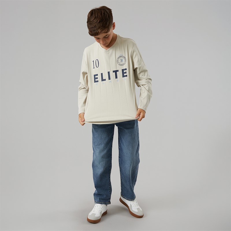 Name It Titan T-shirt z długim rękawem dla chłopca kolor Moonbeam