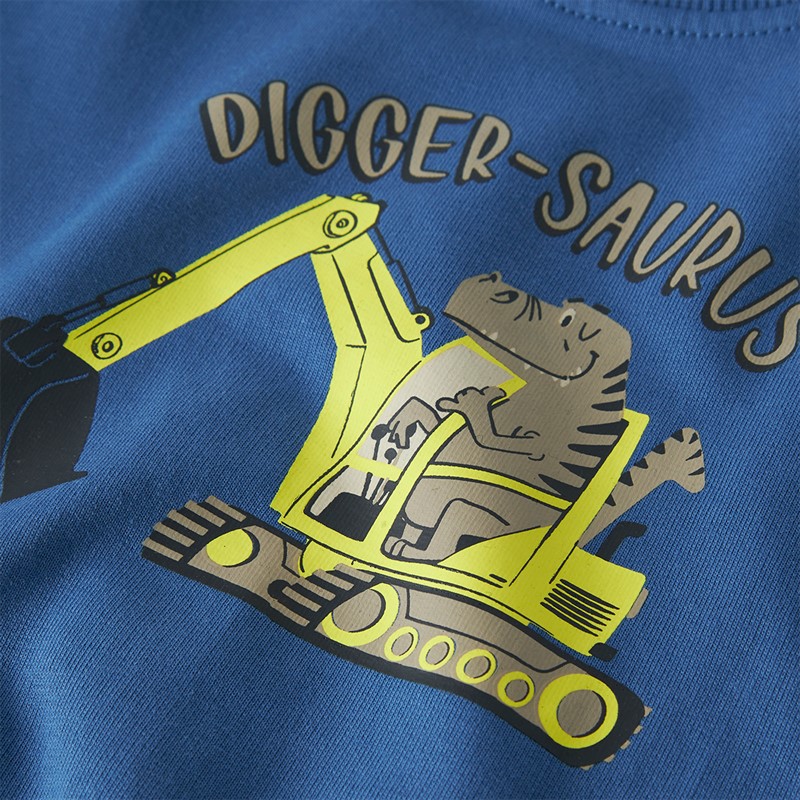 Name It Drenge Mini Vildar Gravemaskine Sweatshirt Delft