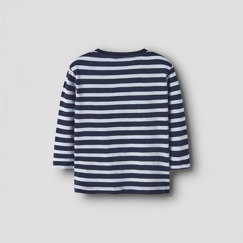 Name It Drenge Mini Vaksel Cloud Dancer Langærmet T-shirt Navy Blazer
