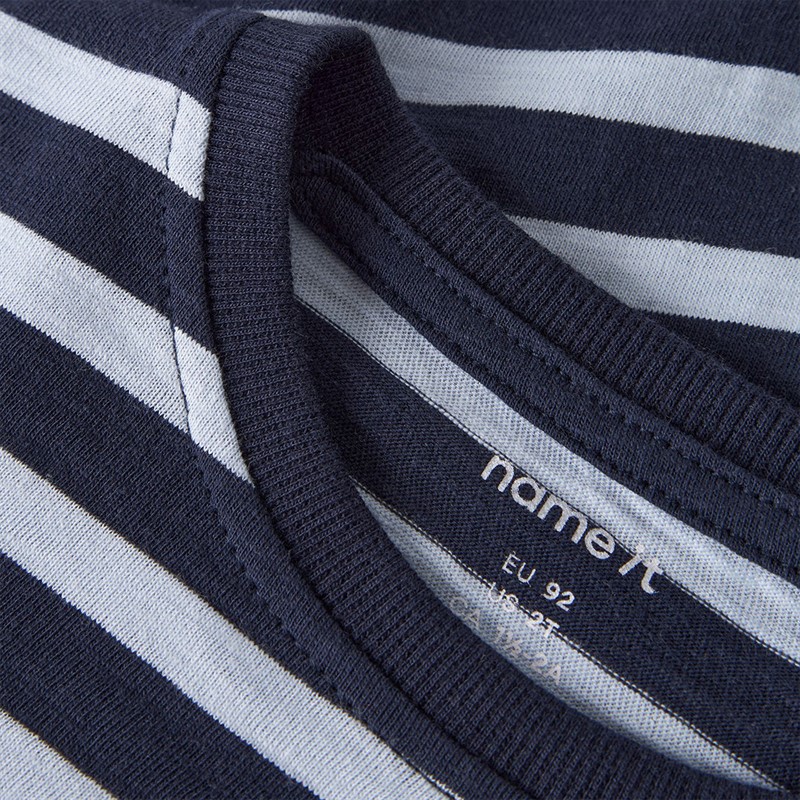 Name It Drenge Mini Vaksel Cloud Dancer Langærmet T-shirt Navy Blazer