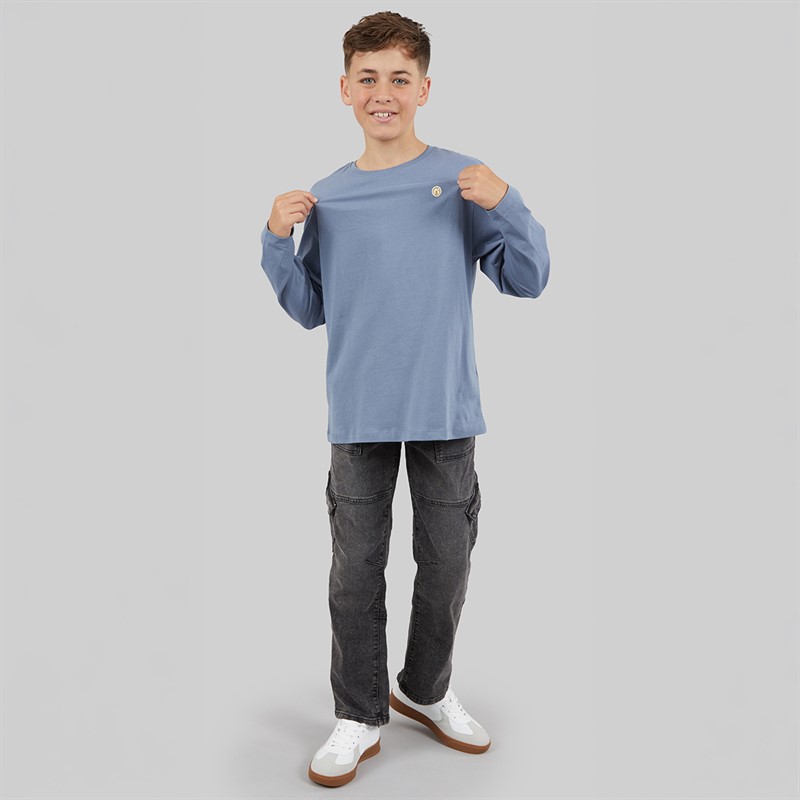 Name It Vimpels Brandmark longsleeve t-shirt dla chłopca kolor Flint Stone