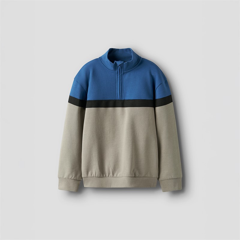 Name It Drenge Burke Half Zip Sweatshirt Vintage Khaki