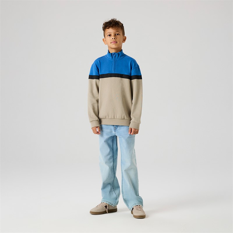 Name It Drenge Burke Half Zip Sweatshirt Vintage Khaki