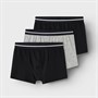 Name It Boys Three Pack Boxers Black/Black/Grey Black/Black/Grey