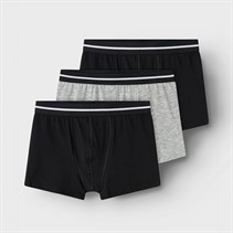 Name It Boys Three Pack Boxers Black/Black/Grey Black/Black/Grey