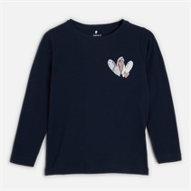 Name It Piger Teartas Langærmet T-shirt Navy Blazer