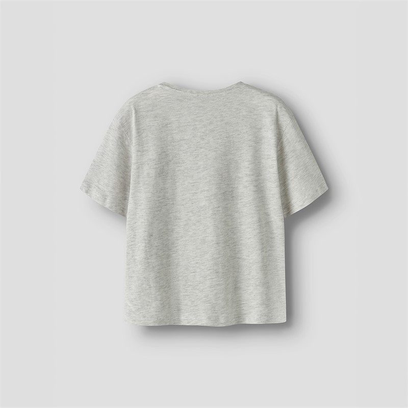 Name It Meisjes Benna T-shirt Light Grey Melange