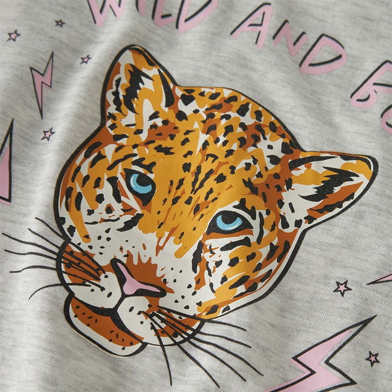 Name It Meisjes Benna T-shirt Light Grey Melange