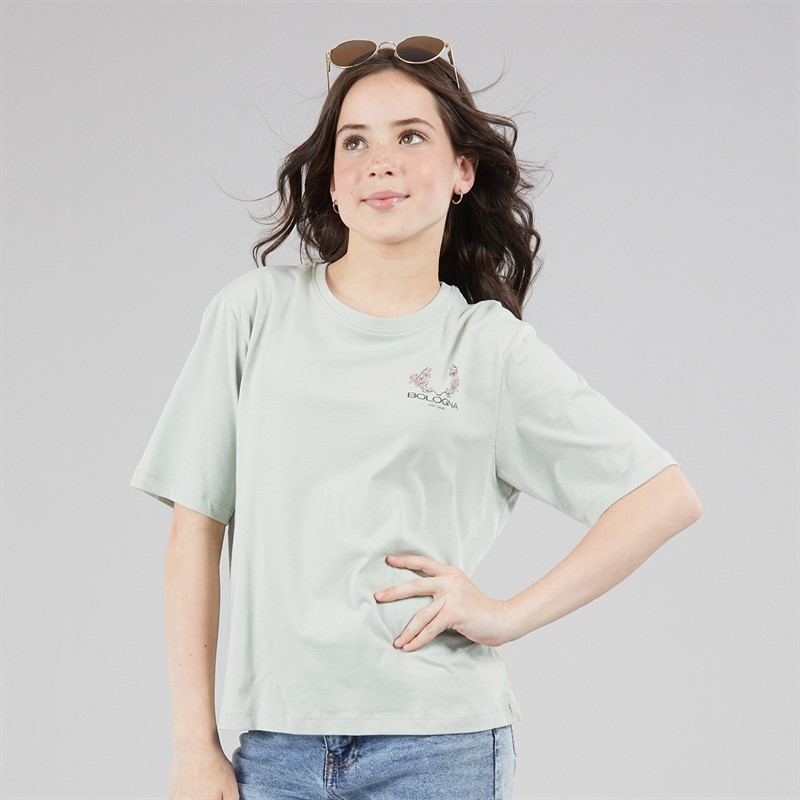 Name It Piger Bisa T Shirt Aqua Gray